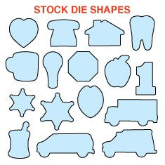 Custom Printed Die Cut Shaped Name Badges-250 pieces