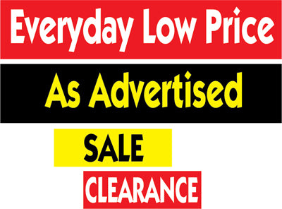 Spiral Small Sign Board Header Inserts Set