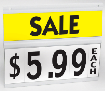 White Spiral Sign Board-Small- 10 pieces