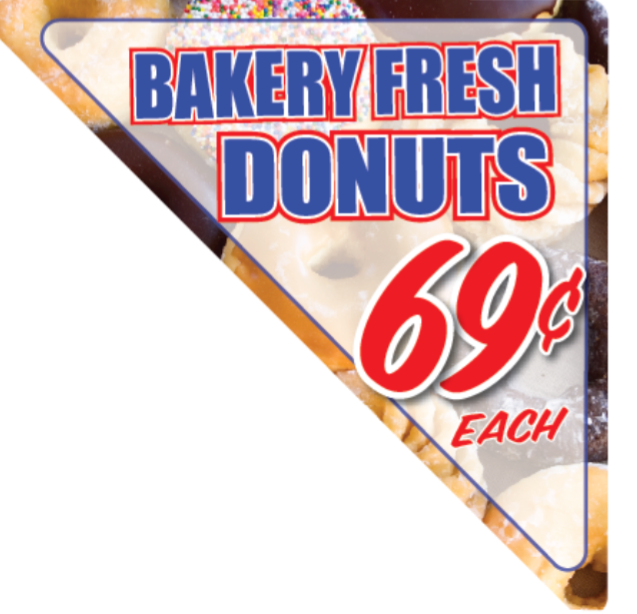 Donuts Case Price Decal Clings-2 pieces