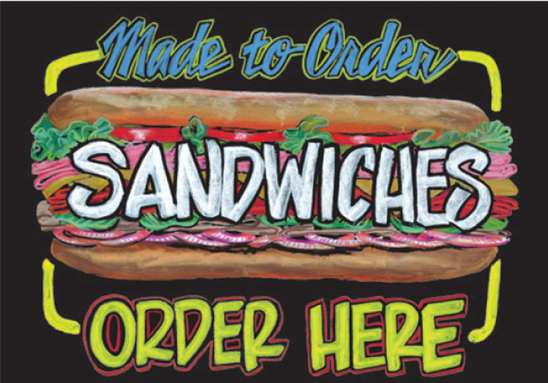 Made to Order Sandwiches Order Here Deli Chalkboard Sign