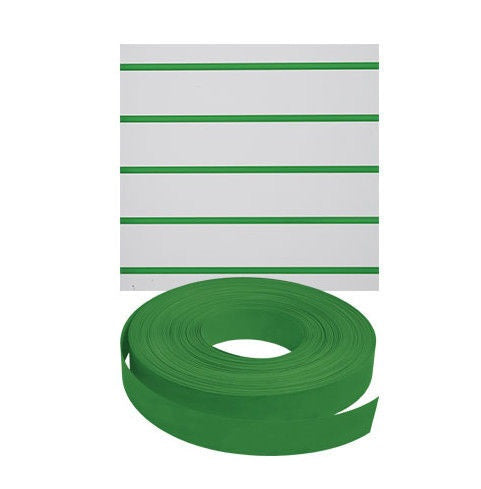 Slatwall Decorative Vinyl Inserts-Green Plastic Strips-1 1/4”W x 130ft -1 Rolls