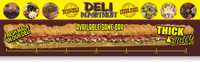 Deli Hanging Sign-Ceiling Dangler 32" W x 24" H