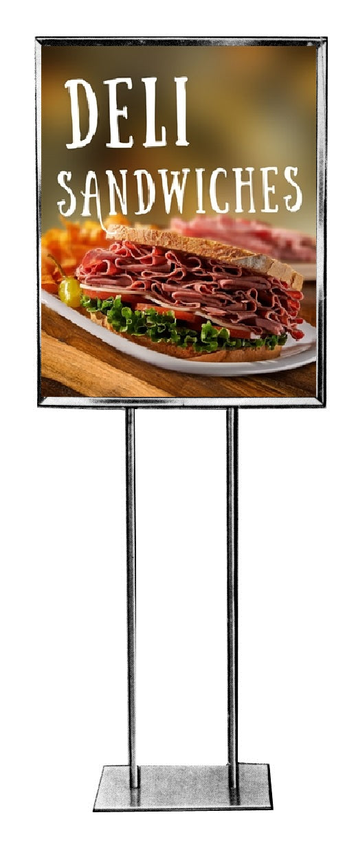 Deli Sandwiches Floor Stand Stanchion Signs-Full Color-22" W x 28" H