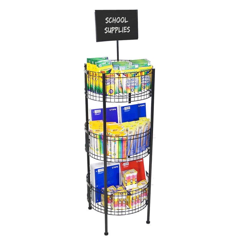 Dump Bin 3 Basket Wire Retail Fixture