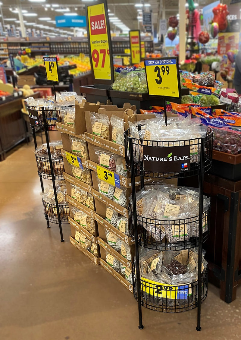 Dump Bin 3 Basket Wire Retail Fixture