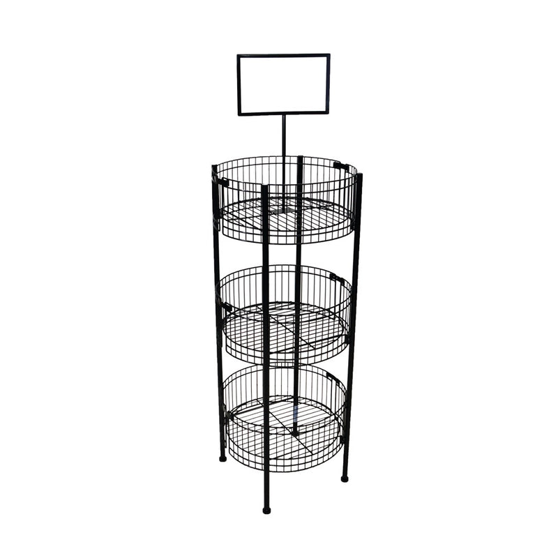 Dump Bin 3 Basket Wire Retail Fixture