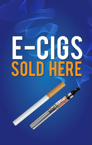 E-Cigs Floor Stand-Stanchion Sign