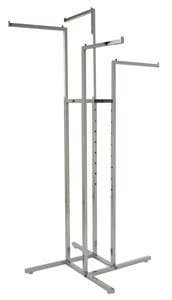 4 Way Straight Arm Clothes Rack-Retail Store Fixtures