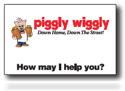 Piggly Wiggly Supermarket -Name Badges -25 pieces