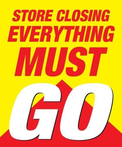 Store Closing Everything Must Go Retail Sale Signs