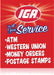 IGA Market at Your Service Countertop Easel Sign