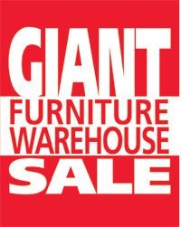Giant Warehouse Sale Easel Sign