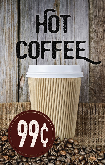 Hot Coffee Countertop Easel Sign