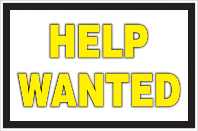 Help Wanted Countertop Easel Sign
