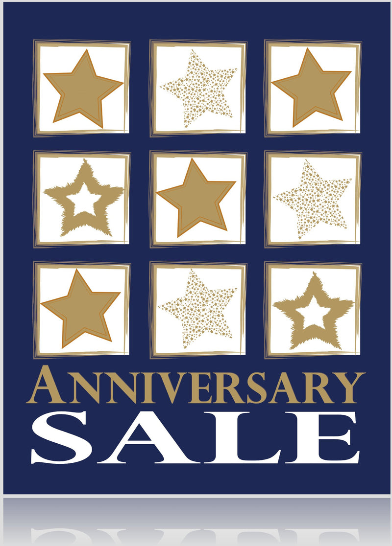 Anniversary Sale Window Signs Poster