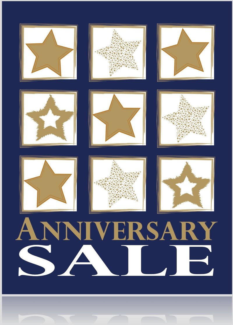 Anniversary Sale Window Signs Poster