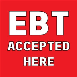 EBT Accepted Here Countertop Easel Sign