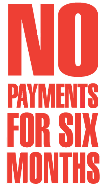 No Payments for 6 Months Easel Sign