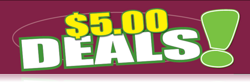$5.00 Deals Countertop Easel Sign