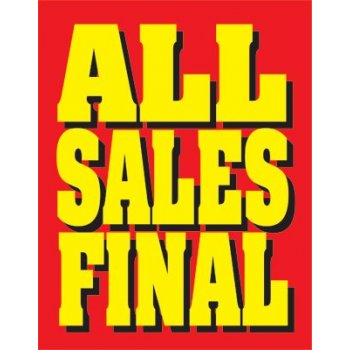 All Sales Final Easel Sign
