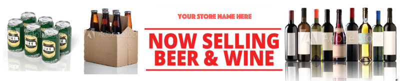 Now Selling Wine & Beer Custom Printed Easel Sign