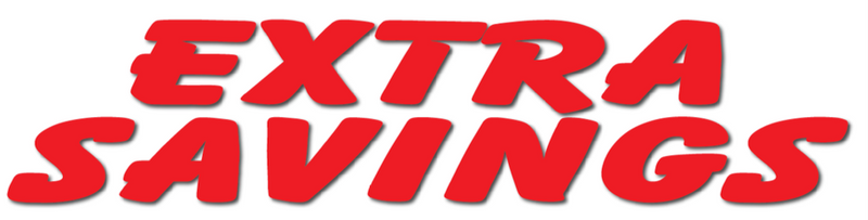 Extra Savings End Cap Headers-Gondola Signs