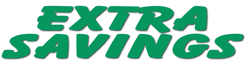 Extra Savings End Cap Headers-Gondola Signs