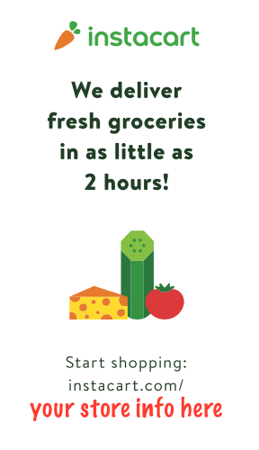 instacart Grocery Delivery Custom Easel Sign-Countertop-Delivery