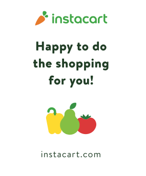 instacart App Website for Grocery Stores Easel Sign-Countertop-Shopping