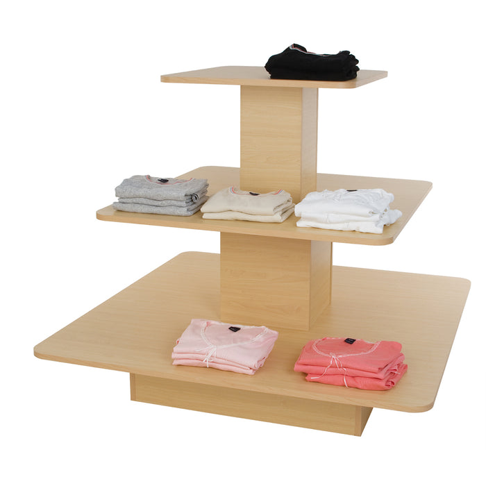 3-Tier Retail Display Square Table