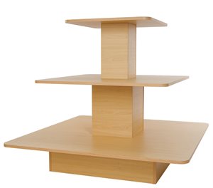 3-Tier Retail Display Square Table