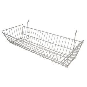 Wire Sloping Baskets Fixtures for Gridwall, Slatwall, Pegboards