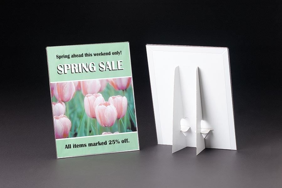 Easel Back Sign Holders- 8.5" W x 11" H -10 pieces