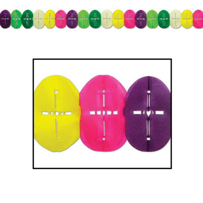 Easter Egg Tissue Garland 12-Pack
