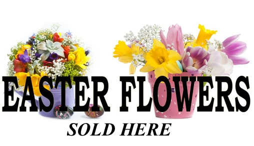Easter Flowers Lawn Yard Signs-24"W x 18"H