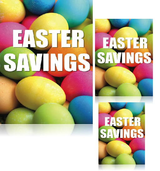 Easter Savings retail promotional sale event sign kit