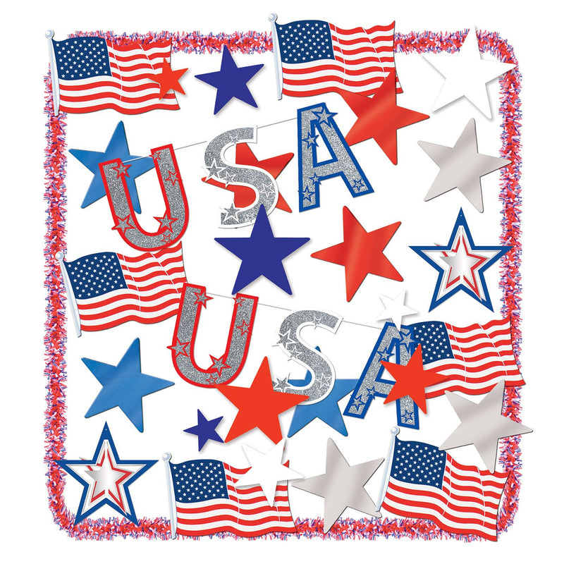 Economical Patriotic Display Decoration Kit- 30 pieces