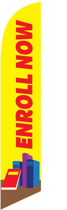 Enroll Now School Feather Flag Kit