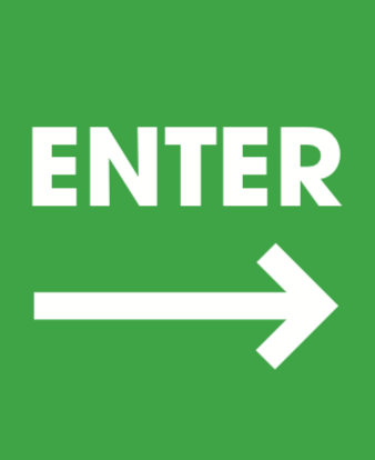 Enter Arrow Sidewalk A Frame Sign Insert-24" W x 36" H