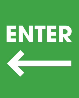 Enter Arrow Sidewalk A Frame Sign Insert-24" W x 36" H