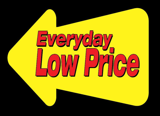 Everyday Low Price Aisle Violators Shelf Signs-Black