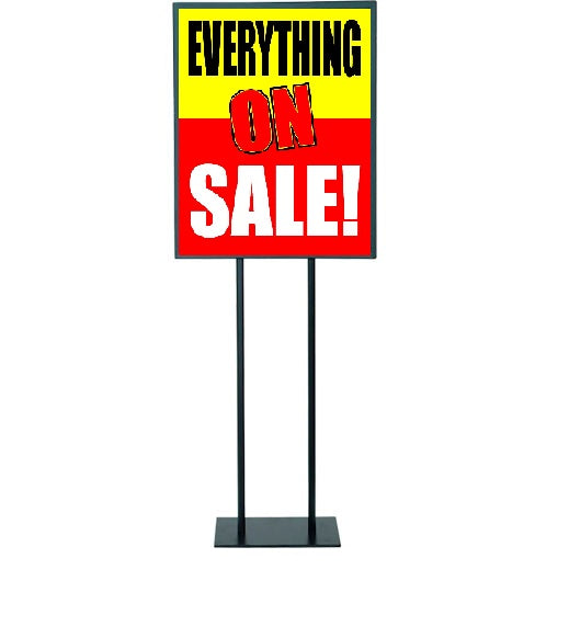 Everything on Sale Floor Stand Stanchion Signs-22"x28"