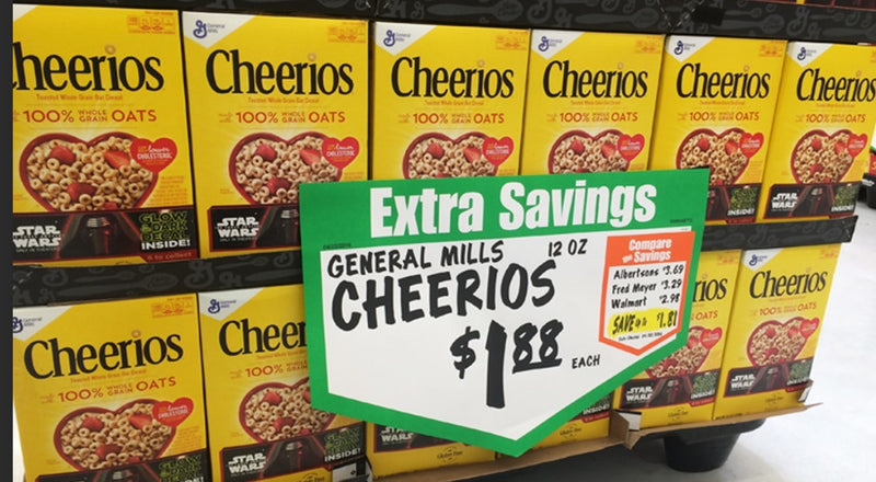 Extra Savings Home Plate Shelf Signs-11" x 15"-50 signs