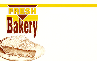 Bakery Shelf Price Signs 7"W x 5.5"H -100 signs