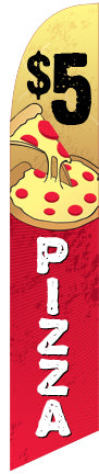 Pizza 5 Dollars Feather Flag Kit