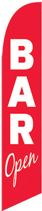 Bar Open Feather Flag-Red