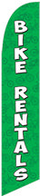 Bike Rentals Feather Flag-Green