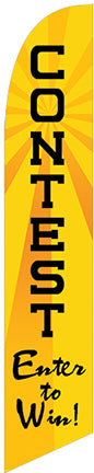 Contest Enter to Win Feather Flags-Yellow