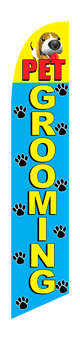 Pet Grooming Feather Flag